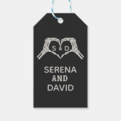 Skeleton Hands Heart Wedding Geschenkanhänger (Vorderseite)