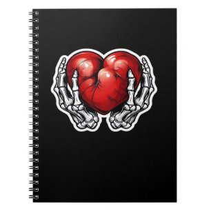 Skeleton Hands Hearts - Niedliches Halloween Notizblock