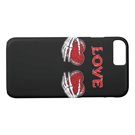 Skeleton Hands Herz Funny Design Case-Mate iPhone Hülle (Rückseite (Horizontal))