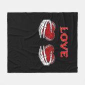 Skeleton Hands Herz Funny Design Fleecedecke (Vorderseite (Horizontal))