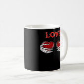 Skeleton Hands Herz Funny Design Kaffeetasse (VorderseiteRechts)