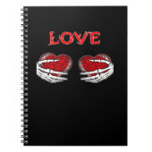 Skeleton Hands Herz Funny Design Notizblock (Vorderseite)