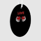 Skeleton Hands Herz Funny Design Ornament (Vorderseite)