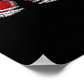 Skeleton Hands Herz Funny Design Poster (Ecke)