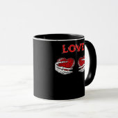 Skeleton Hands Herz Funny Design Tasse (VorderseiteRechts)