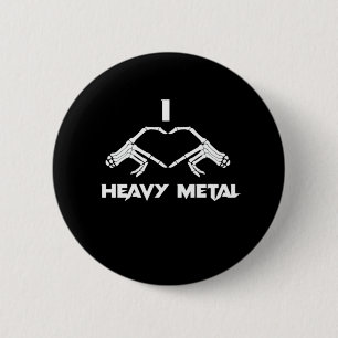 Skeleton Hands Herz - Funny Halloween Button
