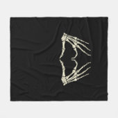 Skeleton Hands Herz Funny Halloween Männer Frauen  Fleecedecke (Vorderseite (Horizontal))