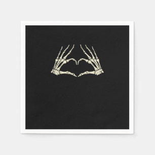 Skeleton Hands Herz Funny Halloween Männer Frauen  Serviette