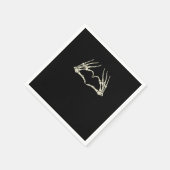 Skeleton Hands Herz Funny Halloween Männer Frauen Serviette (Ecke)