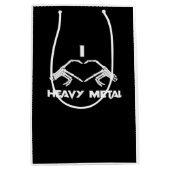 Skeleton Hands Herz - Funny Halloween Mittlere Geschenktüte (Vorderseite)