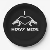 Skeleton Hands Herz - Funny Halloween Pappteller (Vorderseite)