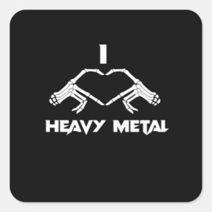 Skeleton Hands Herz - Funny Halloween Quadratischer Aufkleber