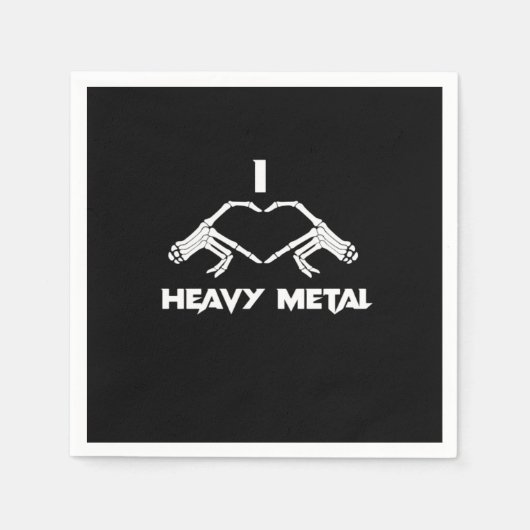 Skeleton Hands Herz - Funny Halloween Serviette (Vorderseite)