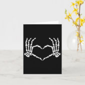 Skeleton Hands Herz Halloween Kostüme Männer Fraue Karte (Gelbe Blume)