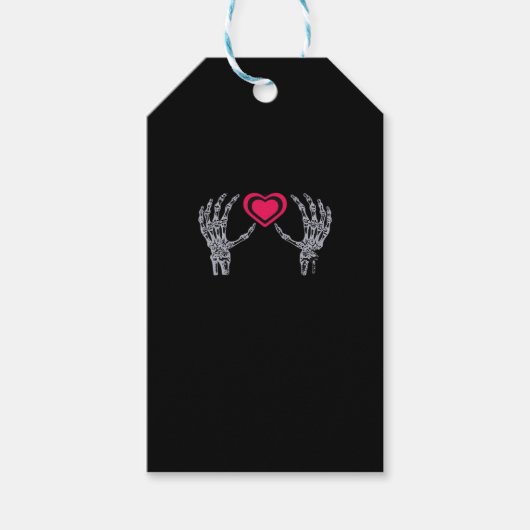 Skeleton Hands Herz Niedlich Geschenkanhänger (Vorderseite)