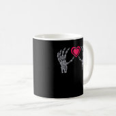 Skeleton Hands Herz Niedlich Kaffeetasse (VorderseiteRechts)