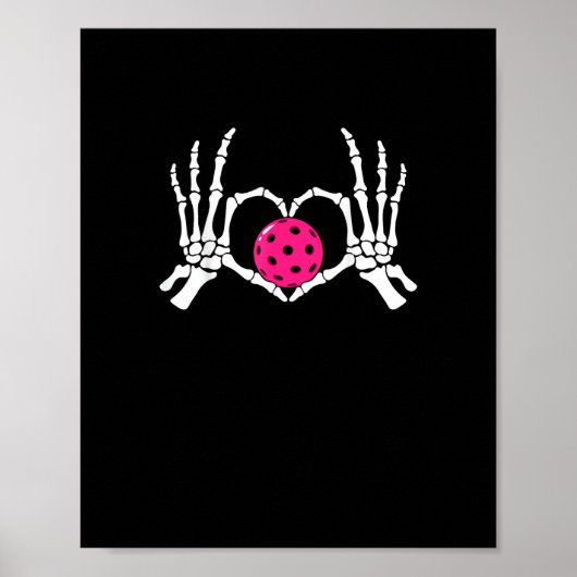 Skeleton Hands Herz Signieren Funny Pickle Valenti Poster (Vorne)