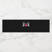 Skeleton Hands Herz Signieren Funny Pickle Valenti Wasserflaschenetikett (Einzelnes Label)