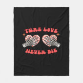 Skeleton Hands Herzdesign Classic Fleecedecke (Vorderseite)