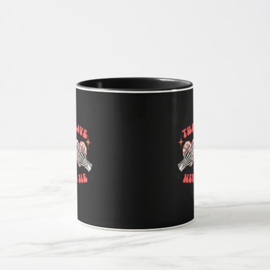 Skeleton Hands Herzdesign Classic Tasse (Zentrum)