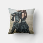 Skeleton Hands Herzform Hochzeitssehen Foto Kissen (Rückseite)