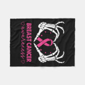 Skeleton Hands Herzmuskel Halloween Brustkrebs Fleecedecke (Vorderseite (Horizontal))