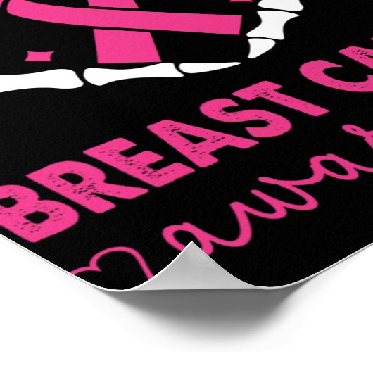 Skeleton Hands Herzmuskel Halloween Brustkrebs Poster (Ecke)