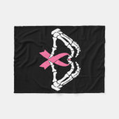 Skeleton Hands Holding Ribbon Halloween Kostüm Ha Fleecedecke (Vorderseite (Horizontal))