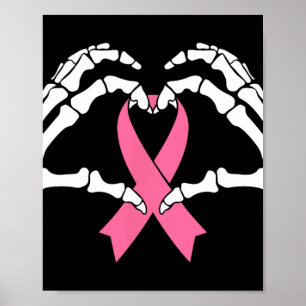 Skeleton Hands Holding Ribbon Halloween Kostüm Ha Poster