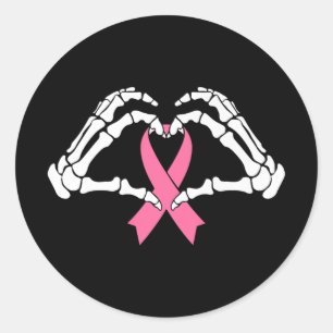 Skeleton Hands Holding Ribbon Halloween Kostüm Ha Runder Aufkleber