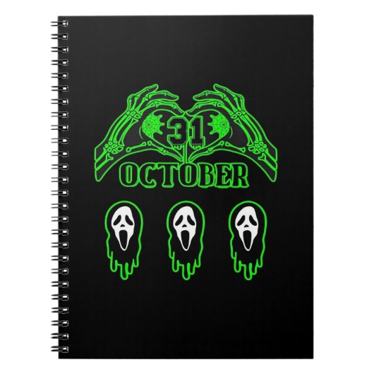 Skeleton Hands Klassisches Design Notizblock (Vorderseite)