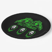 Skeleton Hands Klassisches Design Pappteller (Schrägansicht)