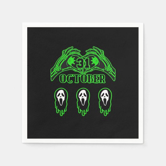 Skeleton Hands Klassisches Design Serviette (Vorderseite)