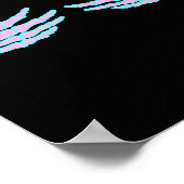 Skeleton Hands On S Breast  Poster (Ecke)