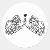 Skeleton Hands Pinky Promise Sticker (Vorderseite)