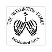 Skeleton Hands Pinky Swear #2 Familienname Datum E Permastempel (Design)