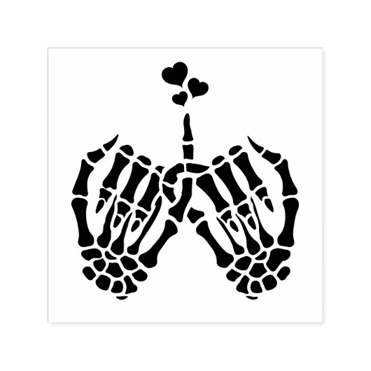 Skeleton Hands Pinky Swear #2 Nur Herz-Bild Permastempel (Design)