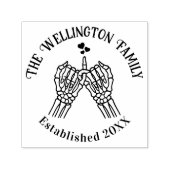 Skeleton Hands Pinky Swear Familienname Datum Estl Permastempel (Design)