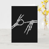 Skeleton Hands Six Seven 6 7 Halloween Costume Men Karte (Gelbe Blume)