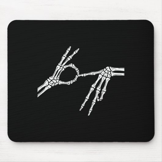 Skeleton Hands Six Seven 6 7 Halloween Costume Men Mousepad (Vorne)