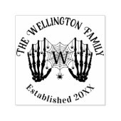 Skeleton Hands Spiderweb Init Familienname Estland Permastempel (Design)