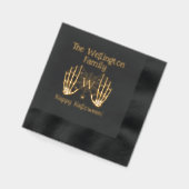 Skeleton Hands Spiderweb Initialname Halloween #2 Servietten Mit Folie (Links)
