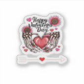 Skeleton Hands Valentinstag Classic Aufkleber (Vorderseite)