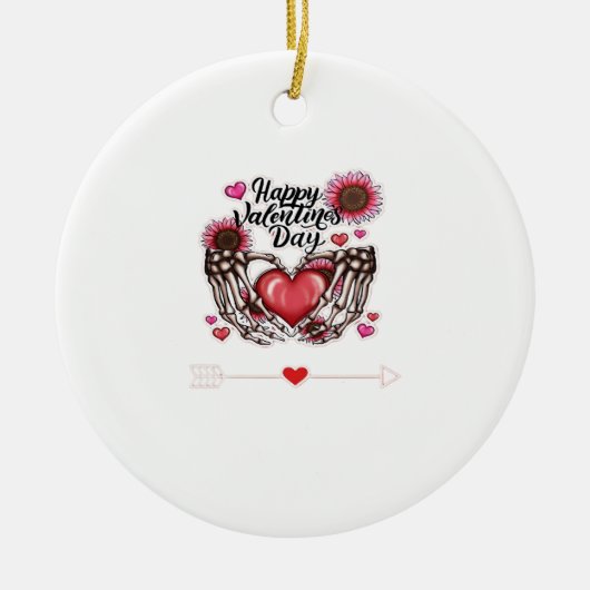 Skeleton Hands Valentinstag Classic Keramik Ornament (Vorne)