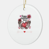 Skeleton Hands Valentinstag Classic Keramik Ornament (Links)