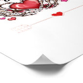 Skeleton Hands Valentinstag Classic Poster (Ecke)