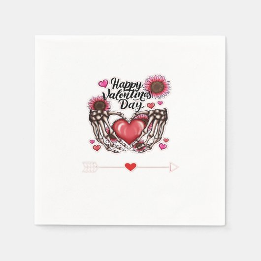 Skeleton Hands Valentinstag Classic Serviette (Vorderseite)