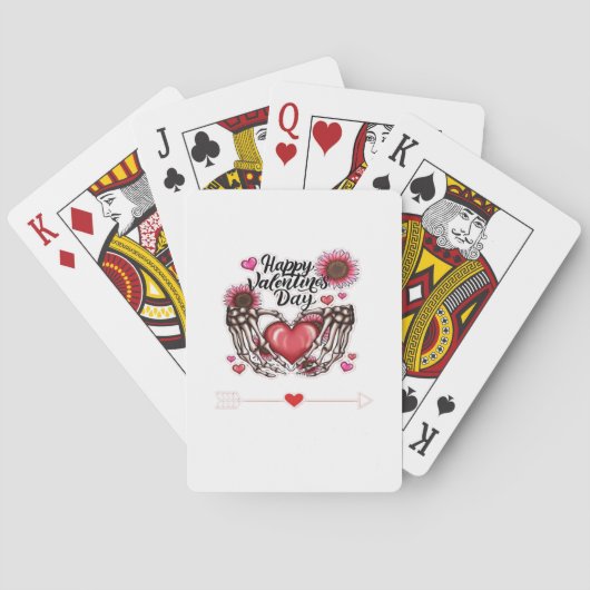 Skeleton Hands Valentinstag Classic Spielkarten (Rückseite)