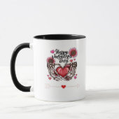Skeleton Hands Valentinstag Classic Tasse (Links)