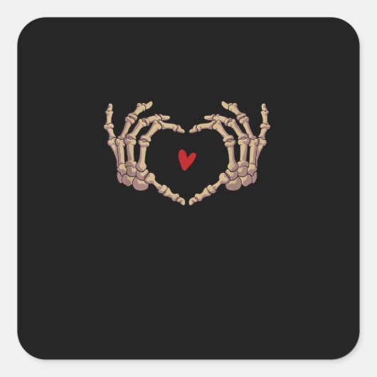 Skeleton Hands Women Skeleton Hands Halloween Quadratischer Aufkleber (Vorderseite)